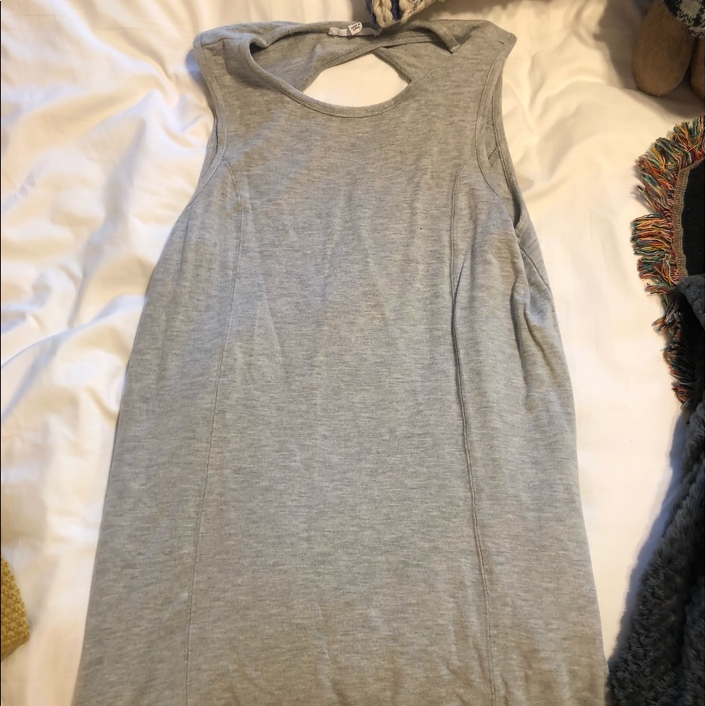 Grey shift dress jersey size medium WITH POCKETS